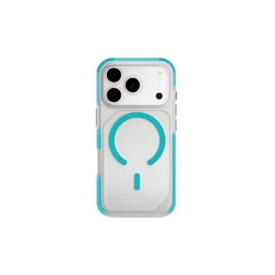 Uniq Hybrid Iphone 17 Pro Max (2025) Magclick Charging Combat Active - Frost Clear / Turquoise